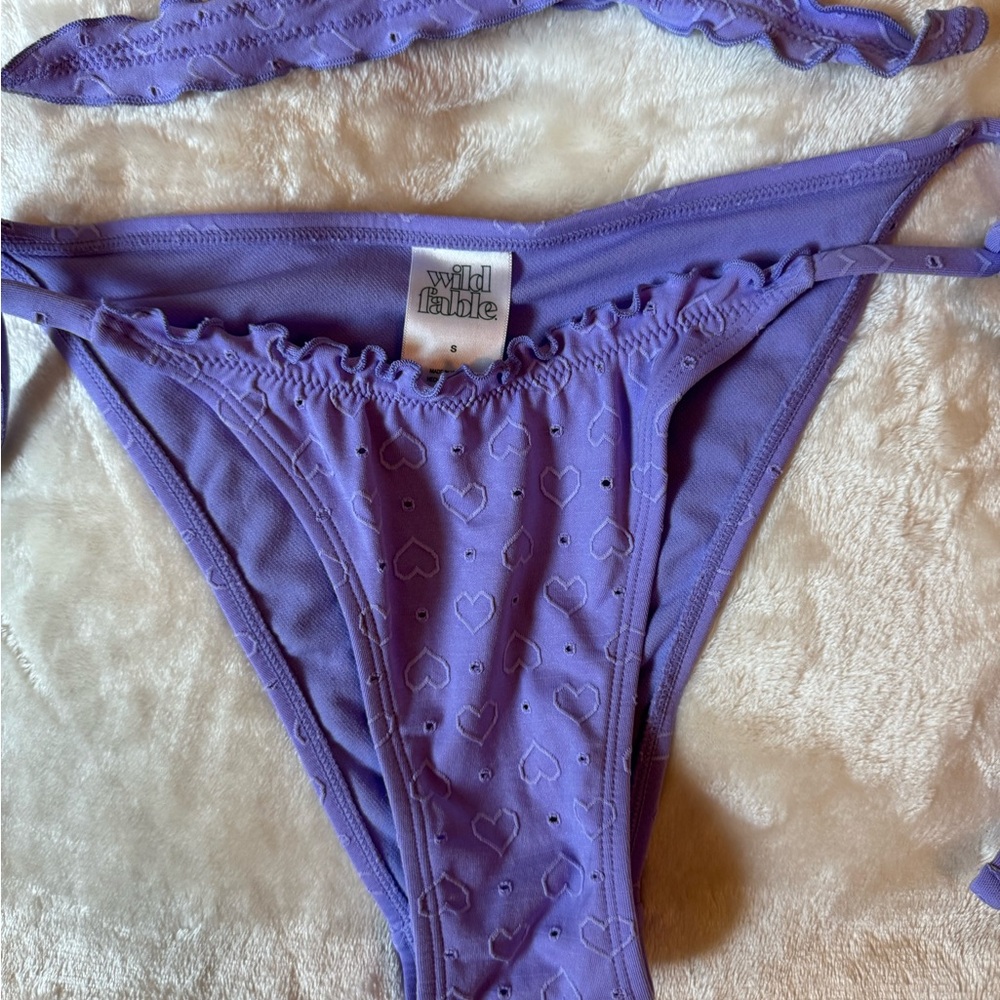 WILD FABLE Purple Halter Bikini Set - Picture 3 of 7